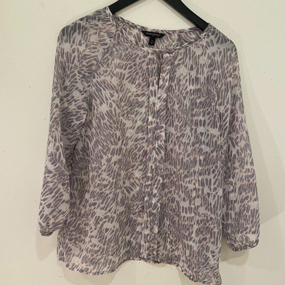 Banana Republic Sheer Long Sleeve Top- Factory Store, Size- S